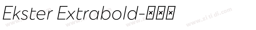 Ekster Extrabold字体转换